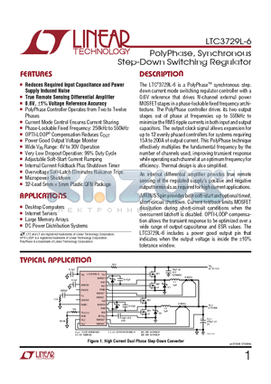 LTC3729LEUH-6 datasheet - PolyPhase, Synchronous Step-Down Switching Regulator