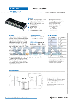 PT4486 datasheet - 100-W 8.5-A Programmable Isolated DC/DC Converter