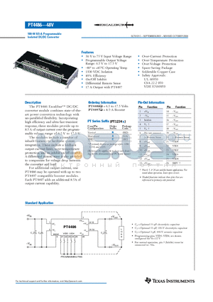 PT4486A datasheet - 100-W 8.5-A Programmable Isolated DC/DC Converter