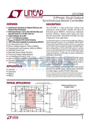 LTC3788 datasheet - 2-Phase, Dual Output Synchronous Boost Controller