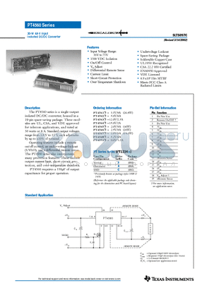 PT4561 datasheet - 30-W 48-V Input Isolated DC/DC Converter