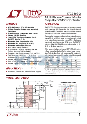 LTC3786 datasheet - Multi-Phase Current Mode Step-Up DC/DC Controller