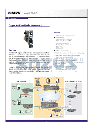 EM316E3-S1 datasheet - Copper-to-Fiber Media Converters