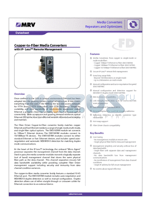 EM316EFRM-S2 datasheet - Copper-to-Fiber Media Converters
