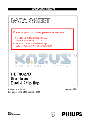 HEC4027BTD datasheet - Dual JK flip-flop