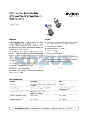 HEDL-9100 datasheet - Encoder Line Drivers