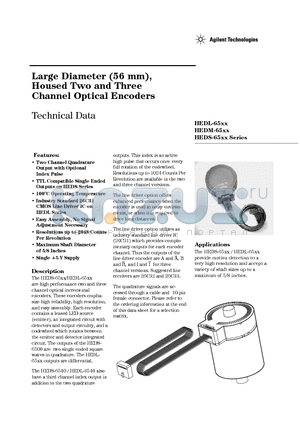 HEDM-6500-U06 datasheet - Large Diameter (56 mm), Housed Two and Three Channel Optical Enco