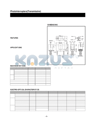 LG-207 datasheet - Photointerrupters(Transmissive)