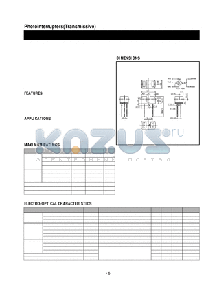 LG-209L datasheet - Photointerrupters(Transmissive)