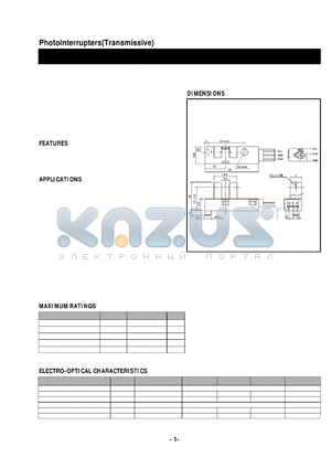 LG-217 datasheet - Photointerrupters(Transmissive)