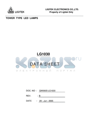 LG1030 datasheet - TOWER TYPE LED LAMPS
