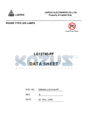 LG12740-PF datasheet - ROUND TYPE LED LAMPS