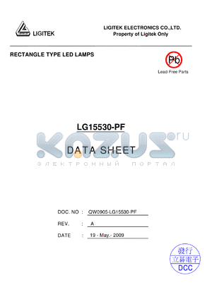 LG15530-PF datasheet - RECTANGLE TYPE LED LAMPS