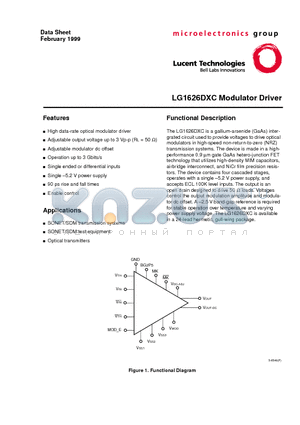 LG1626DXC datasheet - LG1626DXC Modulator Driver