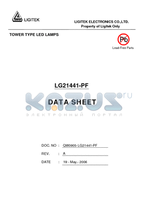 LG21441-PF datasheet - TOWER TYPE LED LAMPS