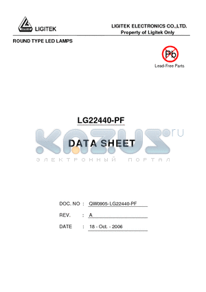 LG22440-PF datasheet - ROUND TYPE LED LAMPS