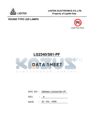 LG2340-S81-PF datasheet - ROUND TYPE LED LAMPS