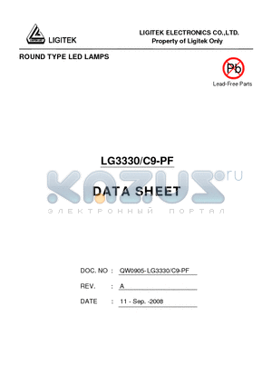 LG3330-C9-PF datasheet - ROUND TYPE LED LAMPS