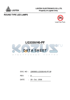LG3330-H0-PF datasheet - ROUND TYPE LED LAMPS