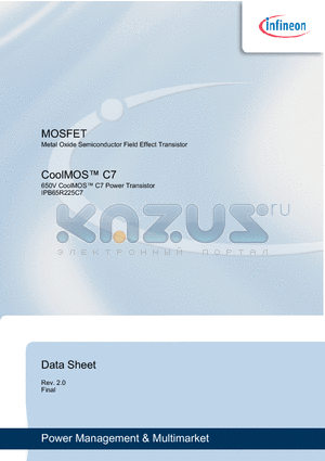 IPB65R225C7 datasheet - 650V CoolMOS C7 Power Transistor