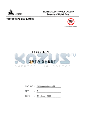 LG3331-PF datasheet - ROUND TYPE LED LAMPS