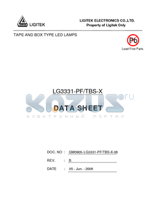 LG3331-PF-TBS-X datasheet - TAPE AND BOX TYPE LED LAMPS