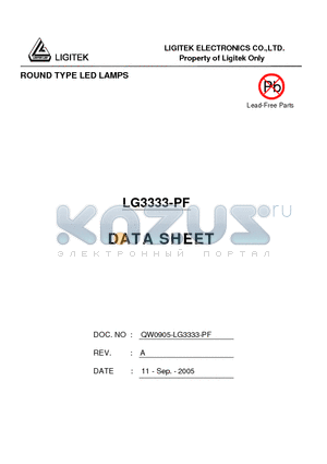 LG3333-PF datasheet - ROUND TYPE LED LAMPS