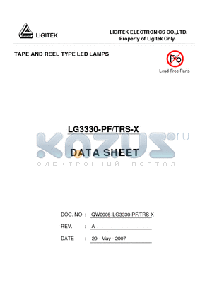 LG3330-PF-TRS-X datasheet - TAPE AND REEL TYPE LED LAMPS