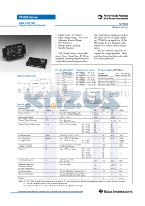 PT6686E datasheet - 5 Amp 18-36V Input Integrated Switching Regulator