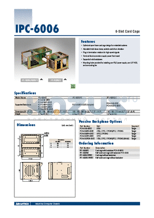 IPC-6006S-BAREE datasheet - 6-Slot Card Cage