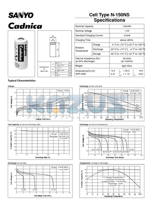 N-150NS datasheet - Cell Type N-150NS