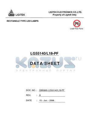 LG55140-L18-PF datasheet - RECTANGLE TYPE LED LAMPS