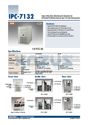 IPC-7132MB-00XE datasheet - Cost-effective Wallmount Chassis for ATX/mATX Motherboard and 10-slot Backplane