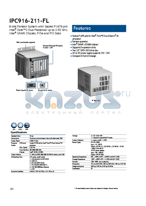 IPC916-211-FL datasheet - Compact & front I/O design