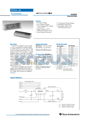 PT7711N datasheet - 20-A Programmable Integrated Switching Regulator