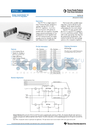 PT7741A datasheet - 32 Amp Current Booster for PT7775/PT7779 Regulators