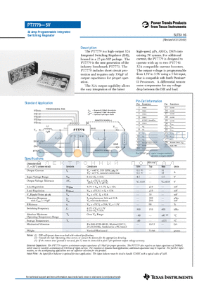 PT7779A datasheet - 32 Amp Programmable Integrated Switching Regulator