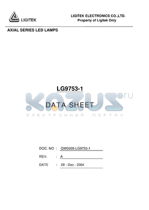 LG9753-1 datasheet - AXIAL SERIES LED LAMPS