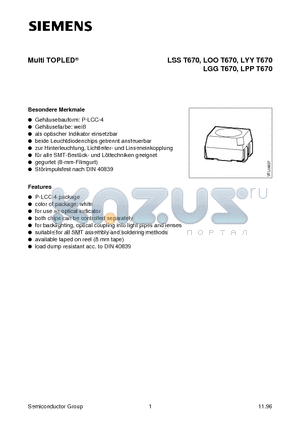 LGGT670-JO datasheet - Multi TOPLED