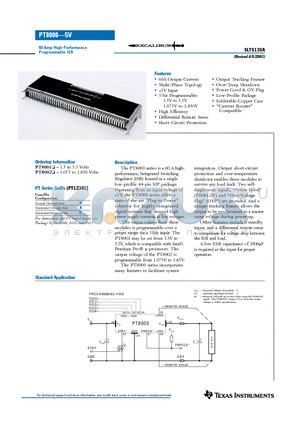 PT8001C datasheet - 60 Amp High-Performance Programmable ISR