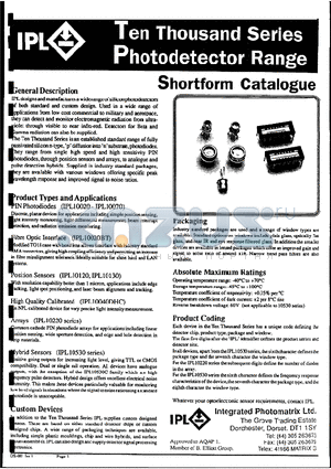 IPL10530BAL datasheet - Shortform Catalogue