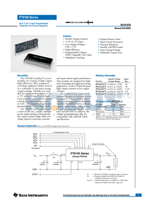 PT8103A datasheet - 40-A 3.3/5-V Input Programmable Integrated Switching Regulator