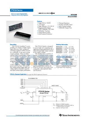 PT8121A datasheet - 30-A 12-V Input Programmable Integrated Switching Regulator