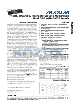 MAX5894_08 datasheet - 14-Bit, 500Msps, Interpolating and Modulating Dual DAC with CMOS Inputs