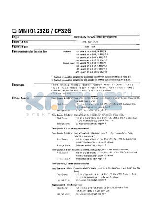 MN101C32G datasheet - Microcomputers/Controllers