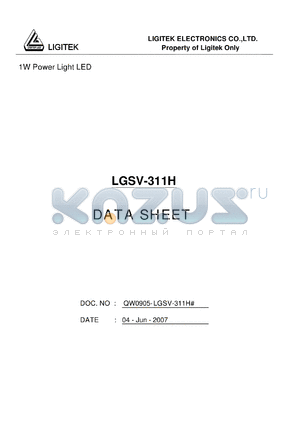 LGSV-311H datasheet - 1W Power Light LED