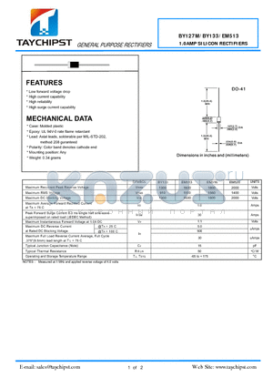 EM516 datasheet - GENERAL PURPOSE RECTIFIERS