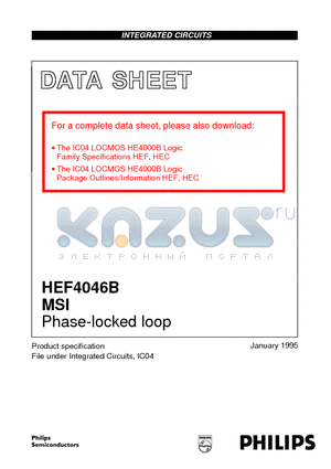 HEF4046BN datasheet - Phase-locked loop
