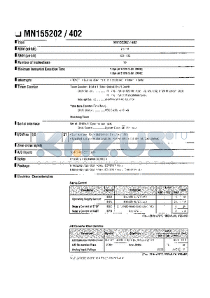 MN155402 datasheet - MN155402