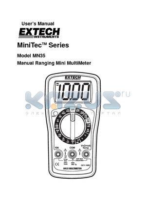 MN35 datasheet - Manual Ranging Mini MultiMeter